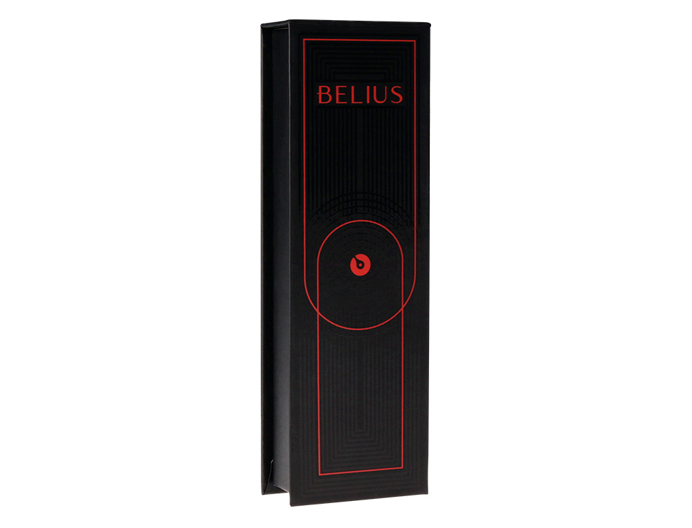 ROLLER BELIUS TURBO ALUMINIO COLOR ROJO Y NEGRO TINTA AZUL CAJA DE DISEÑO
