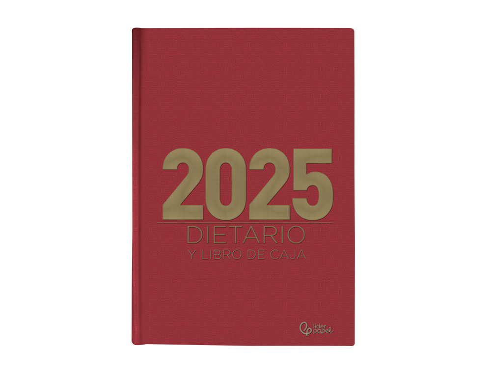 DIETARIO LIDERPAPEL 2025 CUARTO 15X21,5 CM COLOR ROJO PAPEL 70 GR