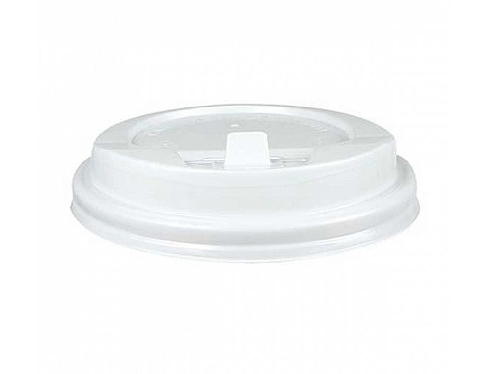 TAPA PARA VASO BUNZL 280 ML POLIESTIRENO CON ORIFICIO PAQUETE DE 100 UNIDADES