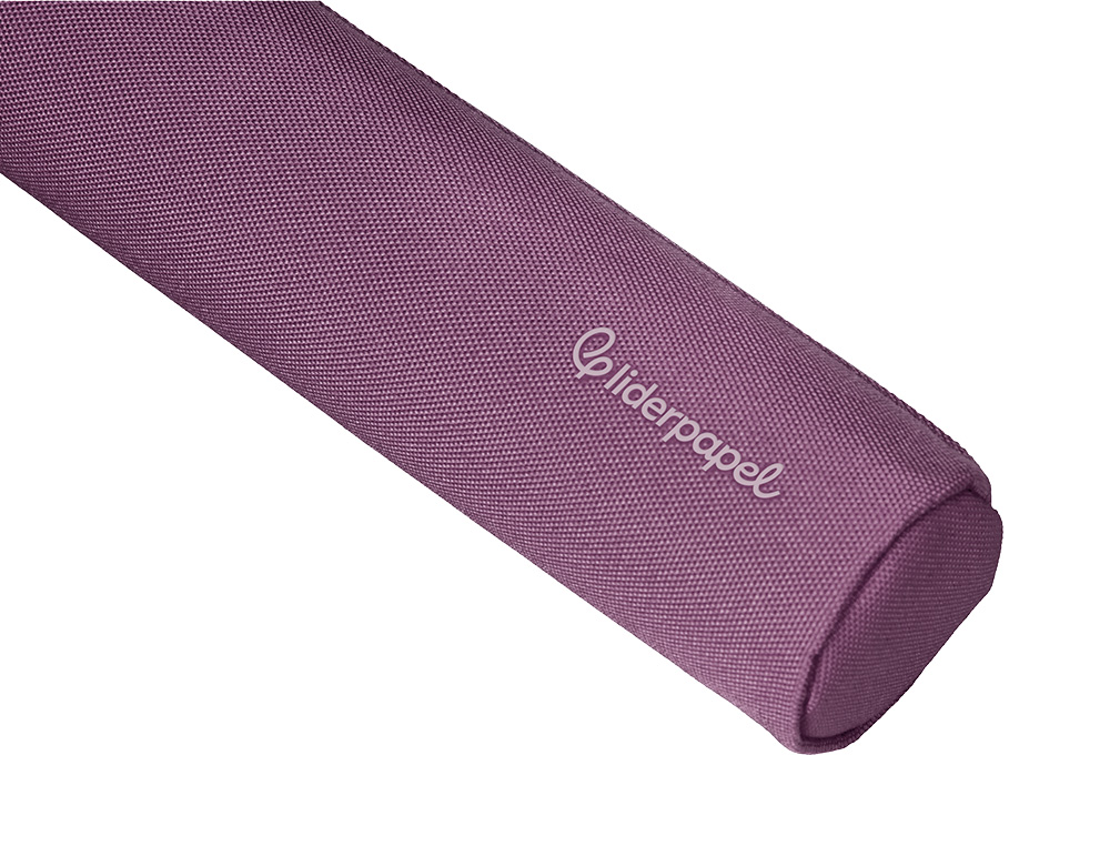 ESTUCHE PORTATODO LIDERPAPEL SLIM CILINDRICO 220X45MM MORADO EMPOLVADO