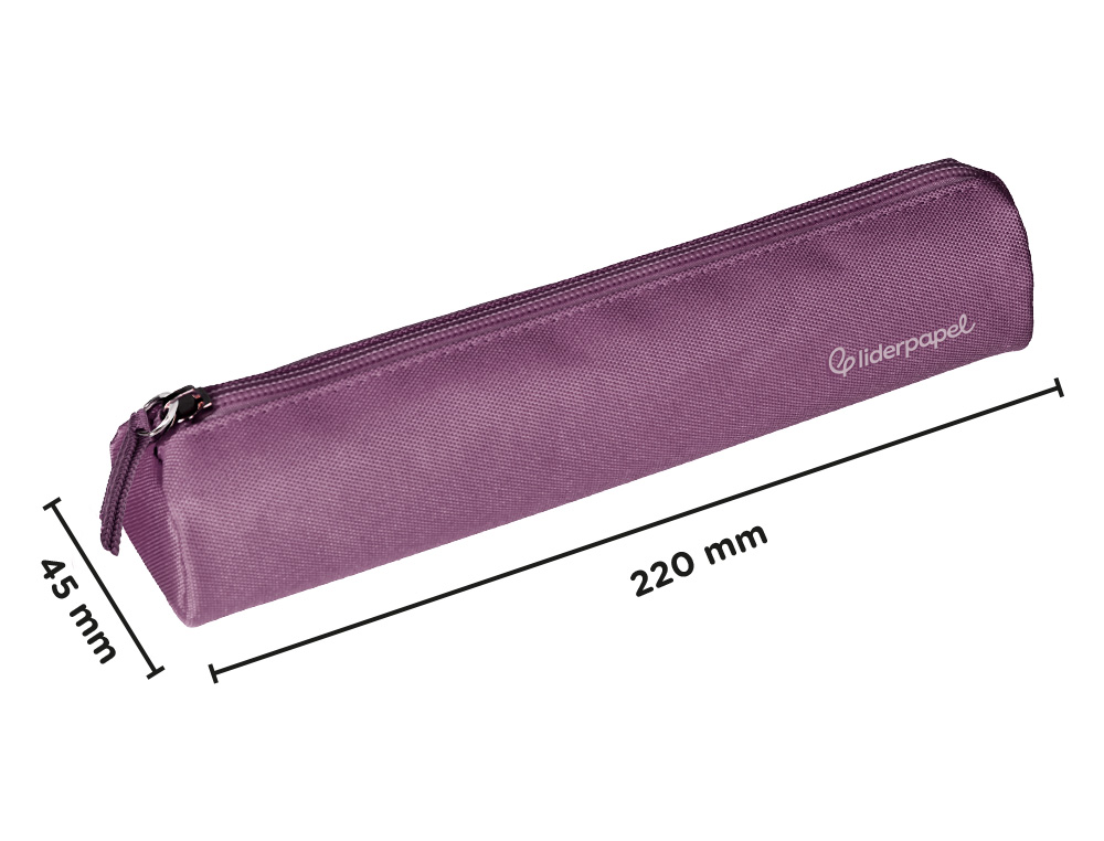 ESTUCHE PORTATODO LIDERPAPEL SLIM CILINDRICO 220X45MM MORADO EMPOLVADO