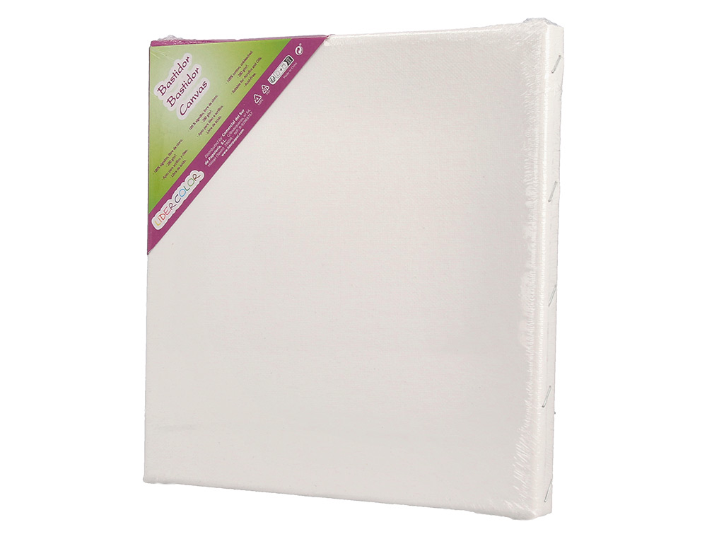 BASTIDOR LIDERPAPEL LIENZO GRAPADO TRASERO ALGODON 100% 30X30 CM