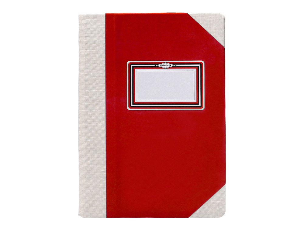 LIBRO CARTONE COSIDO FERNANDES FLECHA DIN A4+ LISO 50 HOJAS 100 GR ROJO