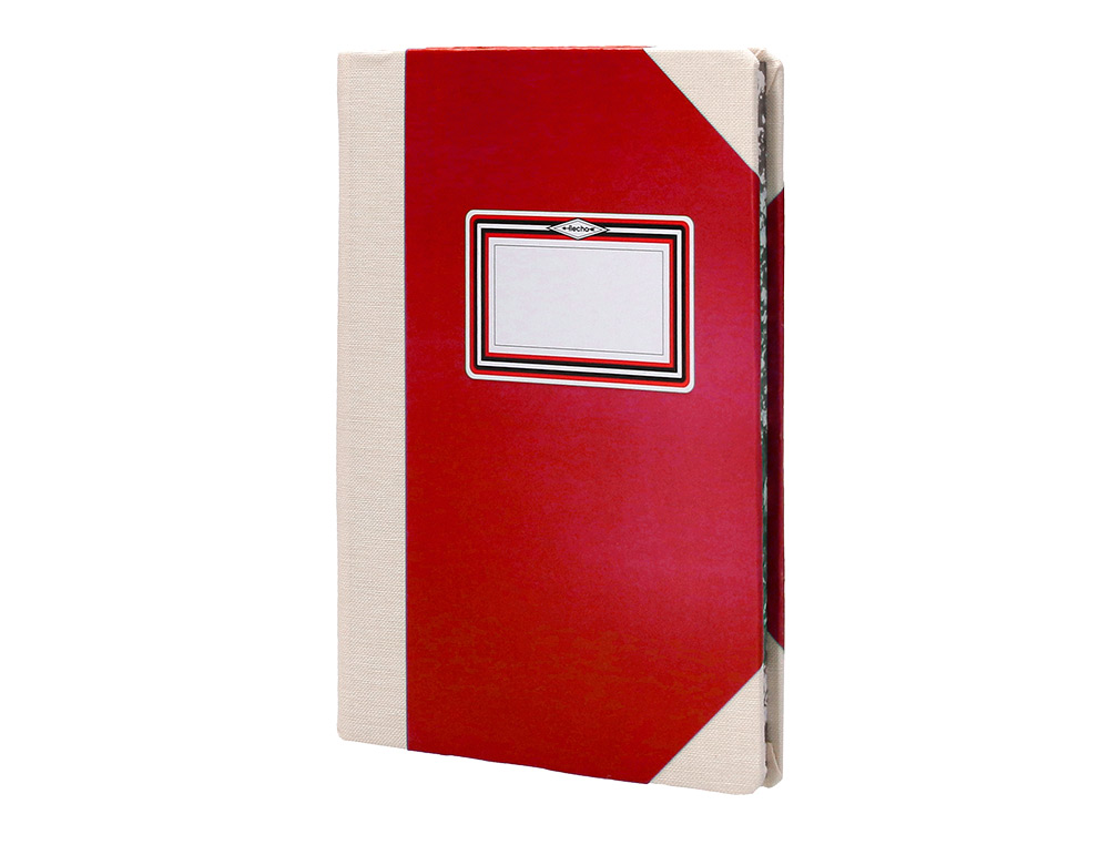 LIBRO CARTONE COSIDO FERNANDES FLECHA DIN A4+ LISO 50 HOJAS 100 GR ROJO