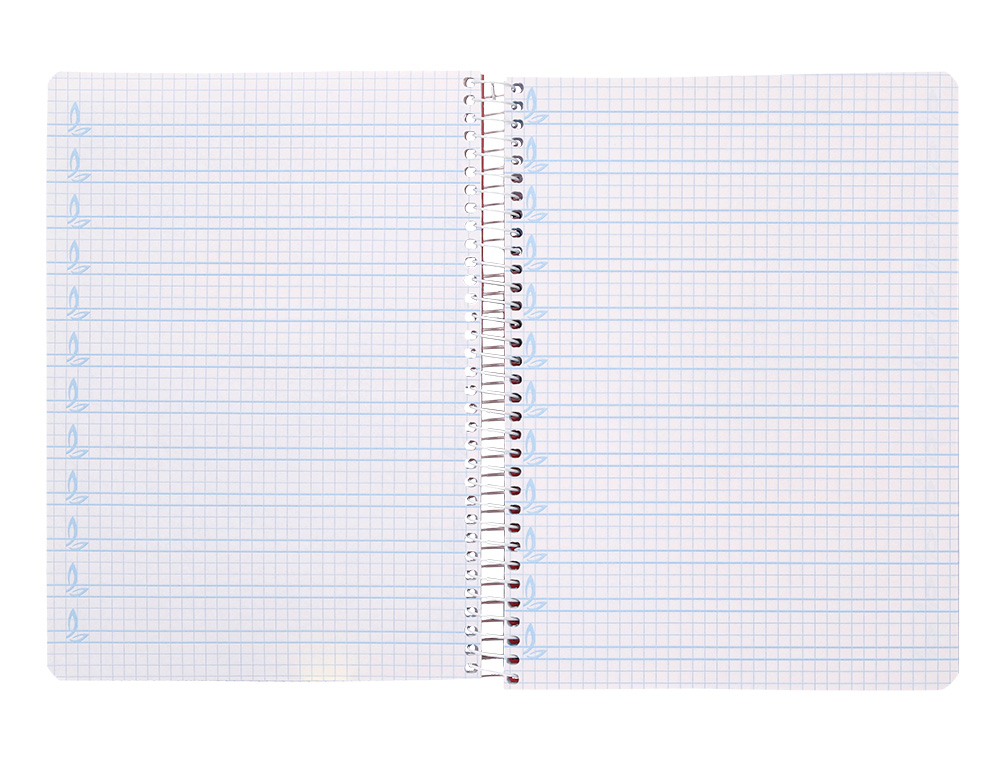 CUADERNO ESPIRAL LIDERPAPEL A5 PAUTAGUIA TAPA BLANDA 40H 75GR CUADRO PAUTADO 5MM COLOR AZUL