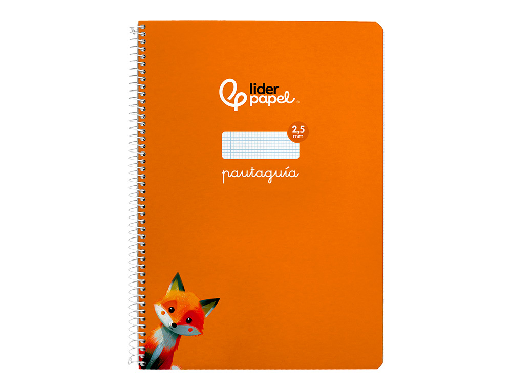 CUADERNO ESPIRAL LIDERPAPEL A4 PAUTAGUIA TAPA BLANDA 80H 75GR CUADRO PAUTADO 2,5MM COLOR NARANJA