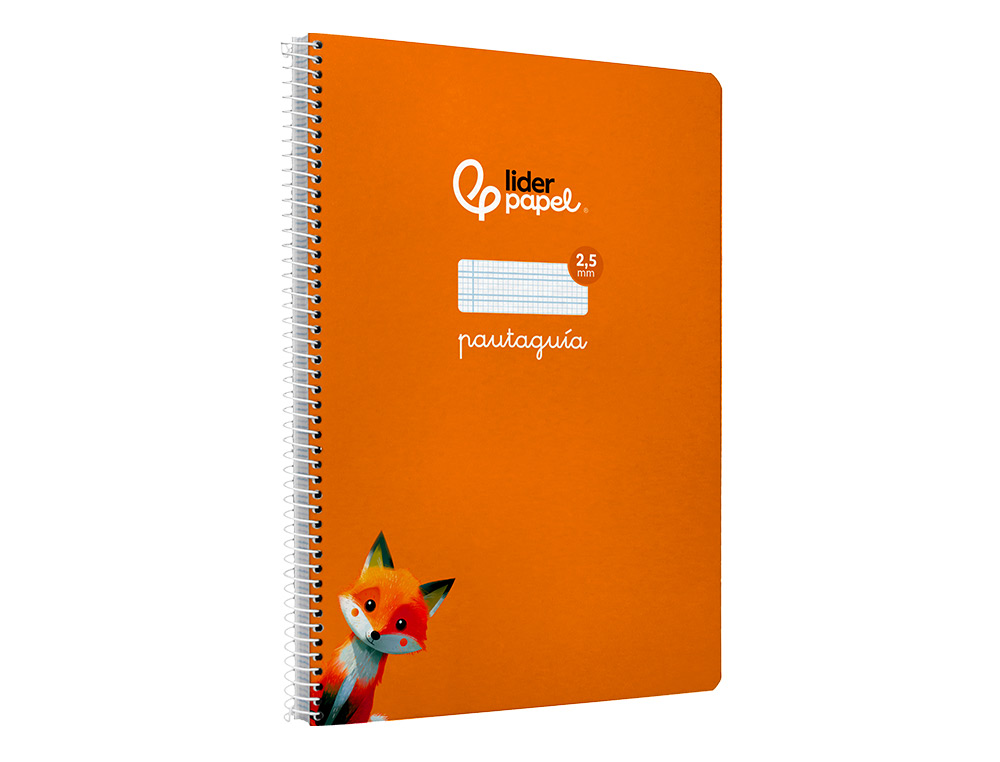 CUADERNO ESPIRAL LIDERPAPEL A4 PAUTAGUIA TAPA BLANDA 80H 75GR CUADRO PAUTADO 2,5MM COLOR NARANJA