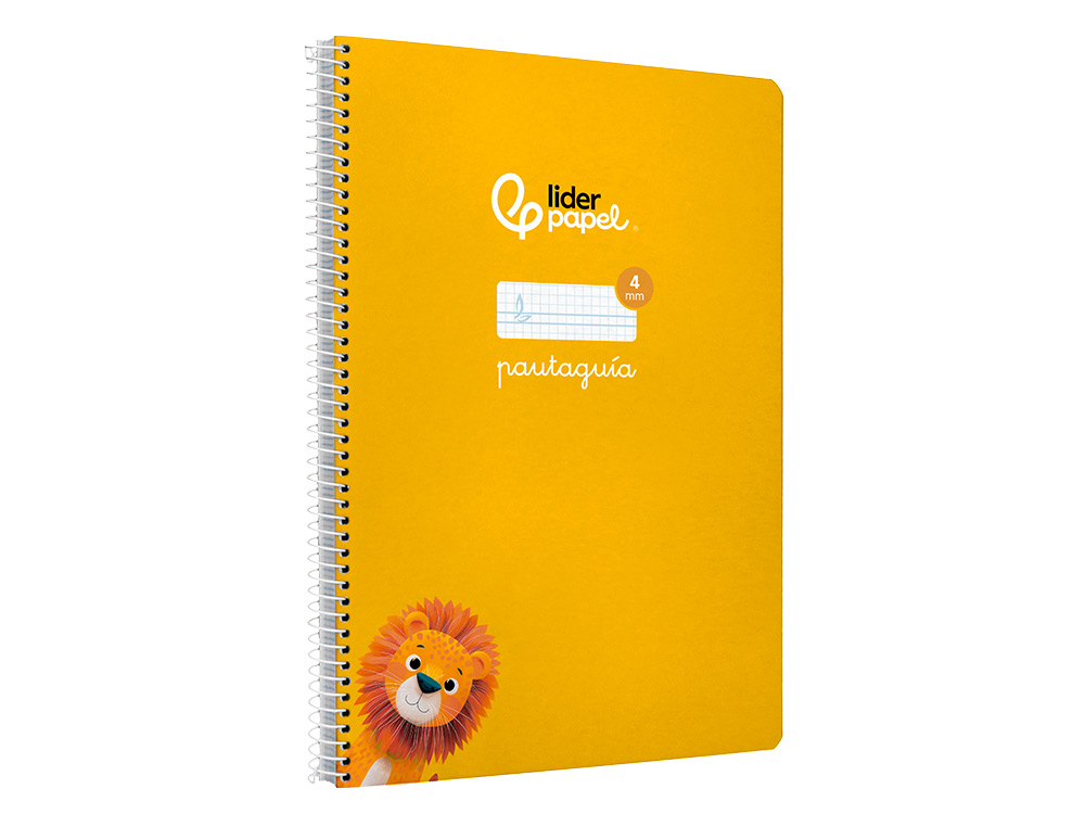 CUADERNO ESPIRAL LIDERPAPEL A4 PAUTAGUIA TAPA BLANDA 80H 75 GR CUADRO PAUTADO 4MM COLOR AMARILLO