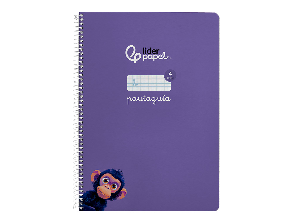 CUADERNO ESPIRAL LIDERPAPEL A4 PAUTAGUIA TAPA BLANDA 80H 75GR CUADRO PAUTADO 4MM COLOR LILA