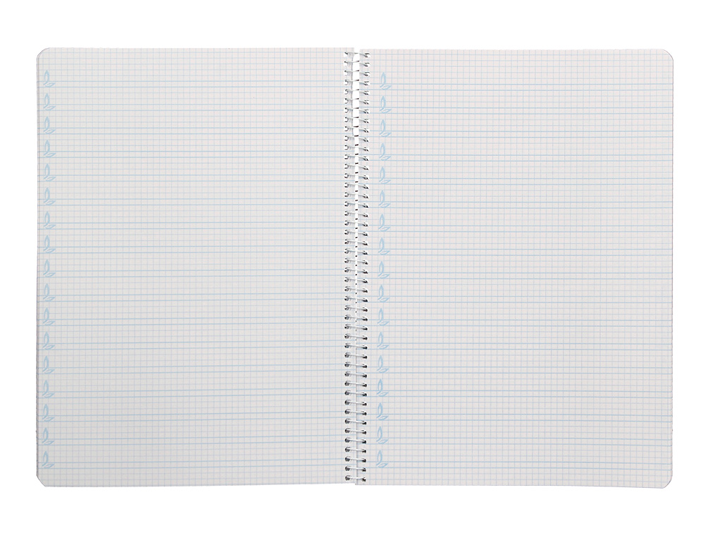 CUADERNO ESPIRAL LIDERPAPEL A4 PAUTAGUIA TAPA DURA 80H 90GR CUADRO PAUTADO 4MM COLOR AZUL