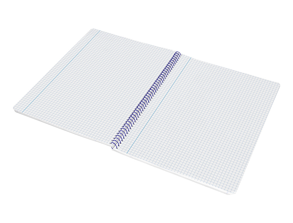 CUADERNO ESPIRAL LIDERPAPEL A4 SMART TAPA BLANDA 80H 75GR CUADRO 4MM CON MARGEN COLOR VERDE