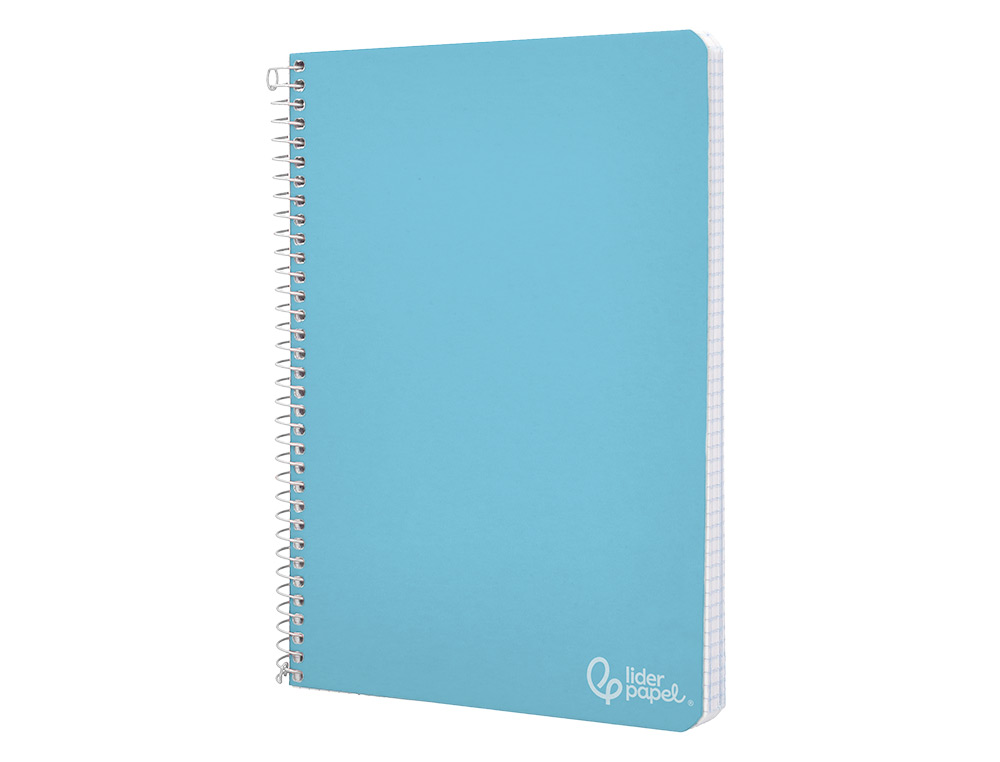 CUADERNO ESPIRAL LIDERPAPEL A4 WITTY TAPA DURA 80H 90GR CUADRO 5MM CON MARGEN COLORES SURTIDOS