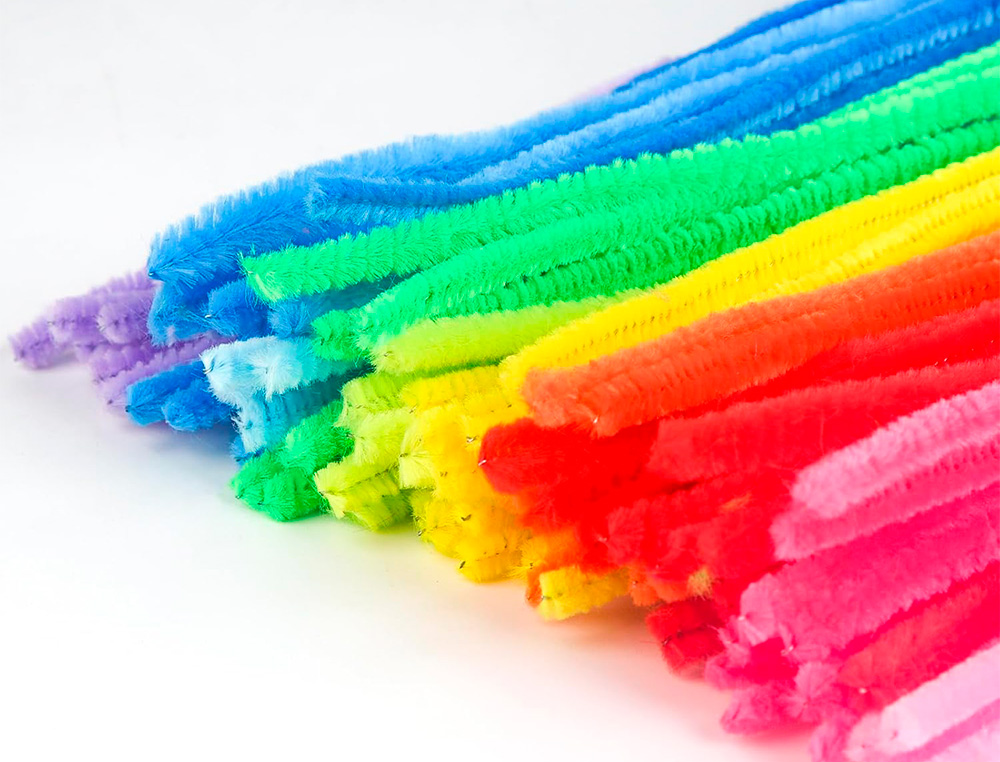 LIMPIAPIPAS DE CHENILLA LIDERPAPEL 30 CM COLORES MATE SURTIDOS BOLSA DE 100 UNIDADES