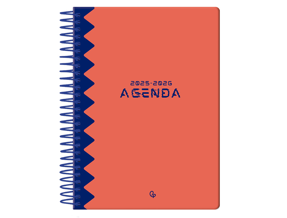AGENDA ESCOLAR LIDERPAPEL 25-26 ESPIRAL CLASSIC ROJO SEMANA VISTA A5 BILINGE PAPEL FSC 70 GR