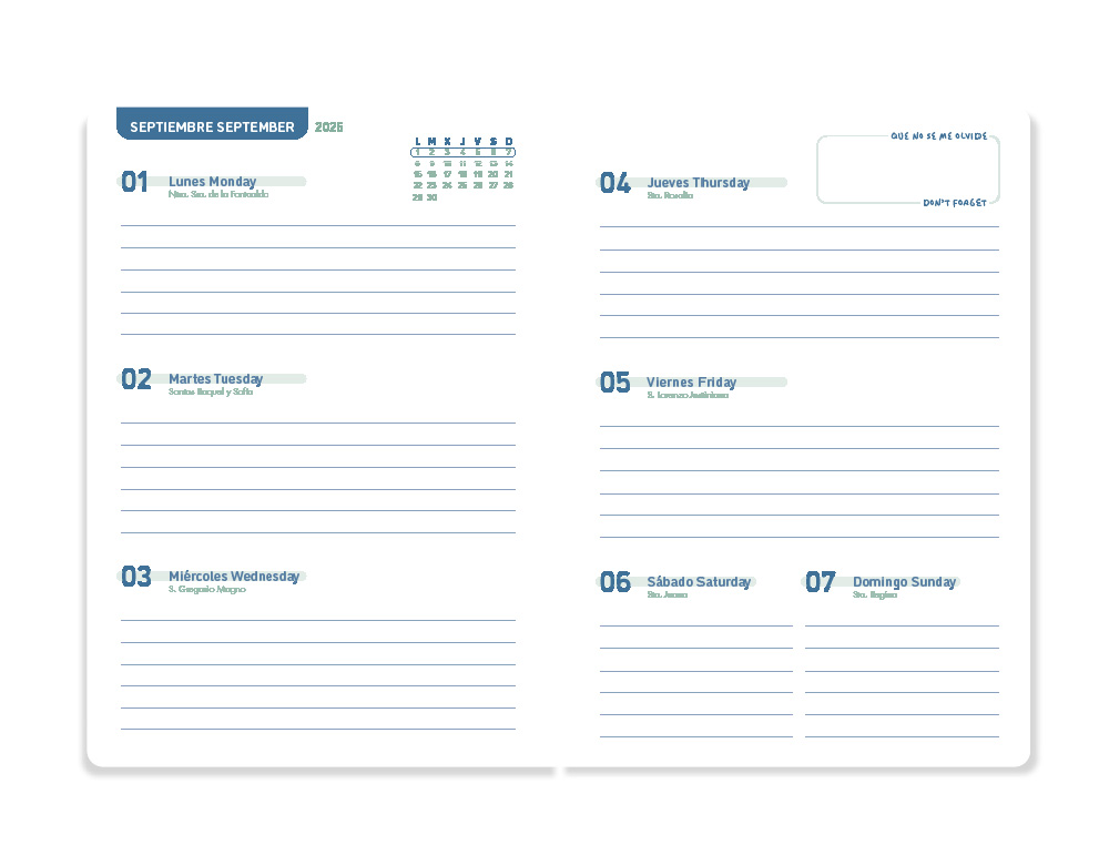 AGENDA ESCOLAR LIDERPAPEL 25-26 ESPIRAL CLASSIC ROJO SEMANA VISTA A5 BILINGE PAPEL FSC 70 GR