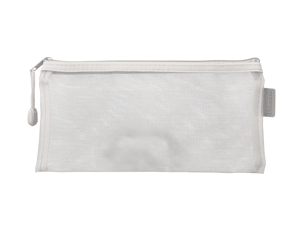 BOLSA ZIPPER BAG LIDERPAPEL POLIESTER TRANSPIRABLE MULTIUSOS TICKET 230X115 MM BLANCO