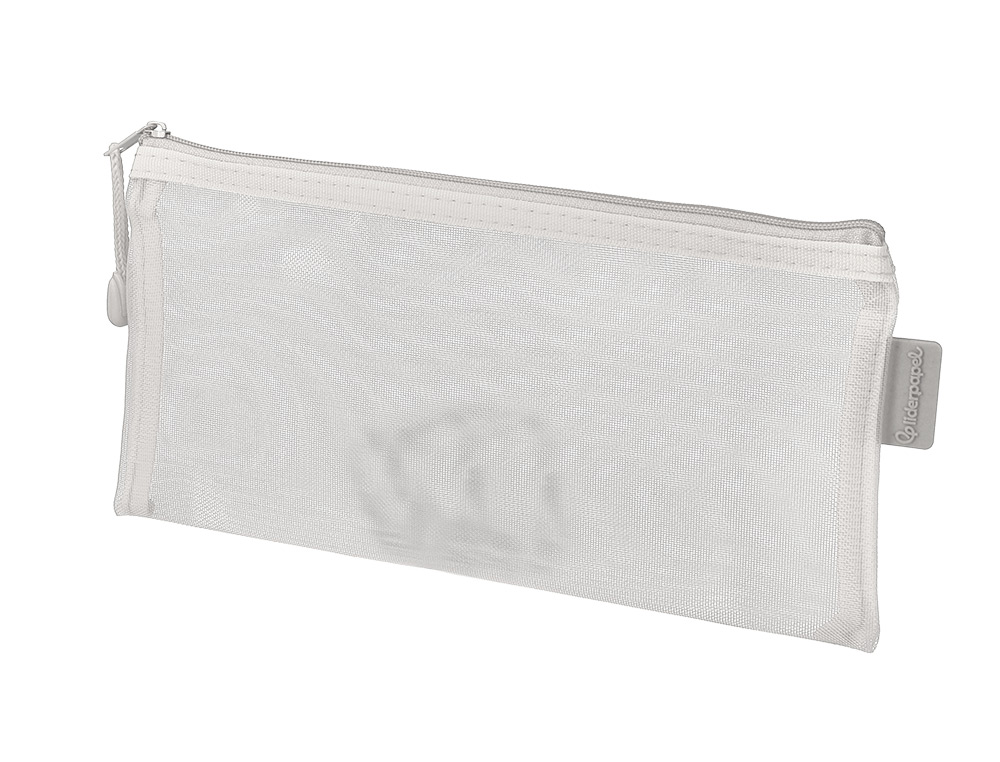 BOLSA ZIPPER BAG LIDERPAPEL POLIESTER TRANSPIRABLE MULTIUSOS TICKET 230X115 MM BLANCO