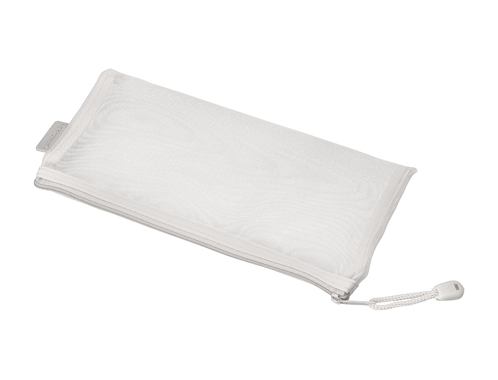 BOLSA ZIPPER BAG LIDERPAPEL POLIESTER TRANSPIRABLE MULTIUSOS TICKET 230X115 MM BLANCO