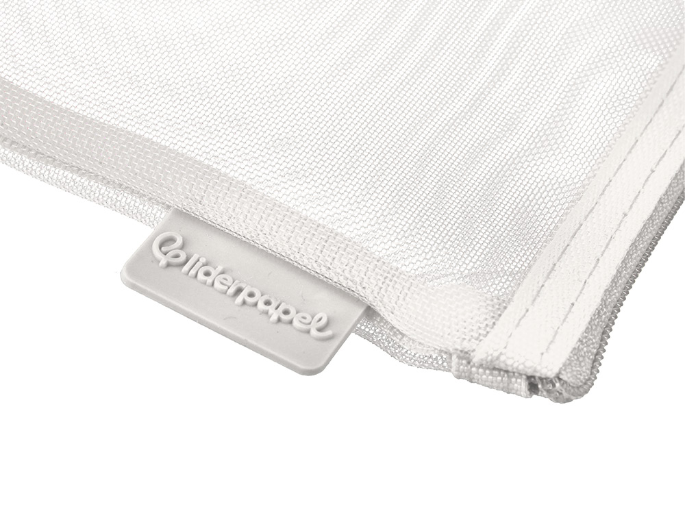BOLSA ZIPPER BAG LIDERPAPEL POLIESTER TRANSPIRABLE MULTIUSOS TICKET 230X115 MM BLANCO