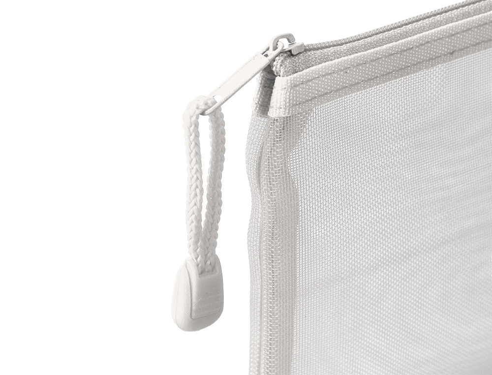 BOLSA ZIPPER BAG LIDERPAPEL POLIESTER TRANSPIRABLE MULTIUSOS TICKET 230X115 MM BLANCO