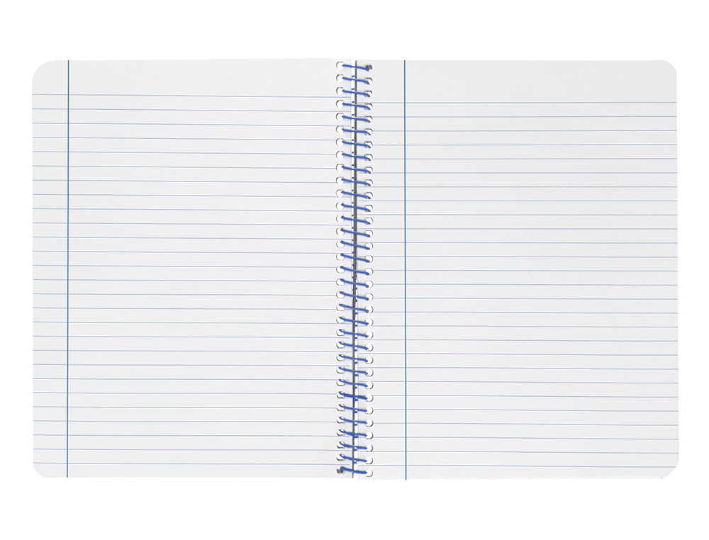 CUADERNO ESPIRAL LIDERPAPEL A4 WONDER TAPA PLASTICO 80H 90GR RAYADO HORIZONTAL CON MARGEN COLOR ROJO