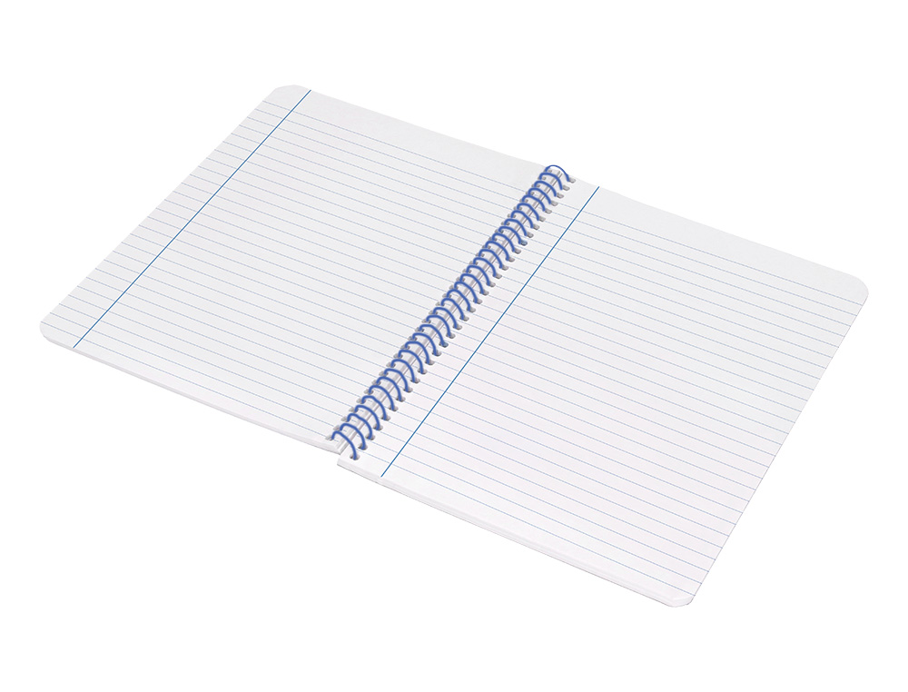 CUADERNO ESPIRAL LIDERPAPEL A4 WONDER TAPA PLASTICO 80H 90GR RAYADO HORIZONTAL CON MARGEN COLOR ROJO