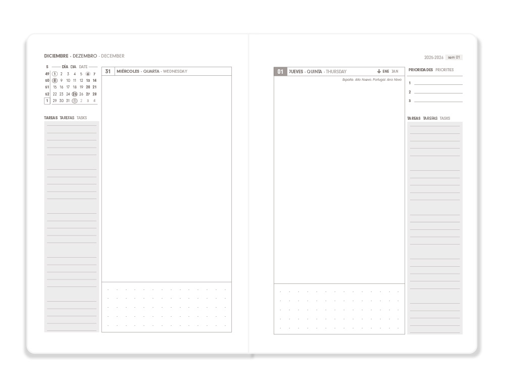 AGENDA ESPIRAL ANTARTIK HERE AND NOW A5+ 2026 DA PGINA VERDE PAPEL 80G FSC