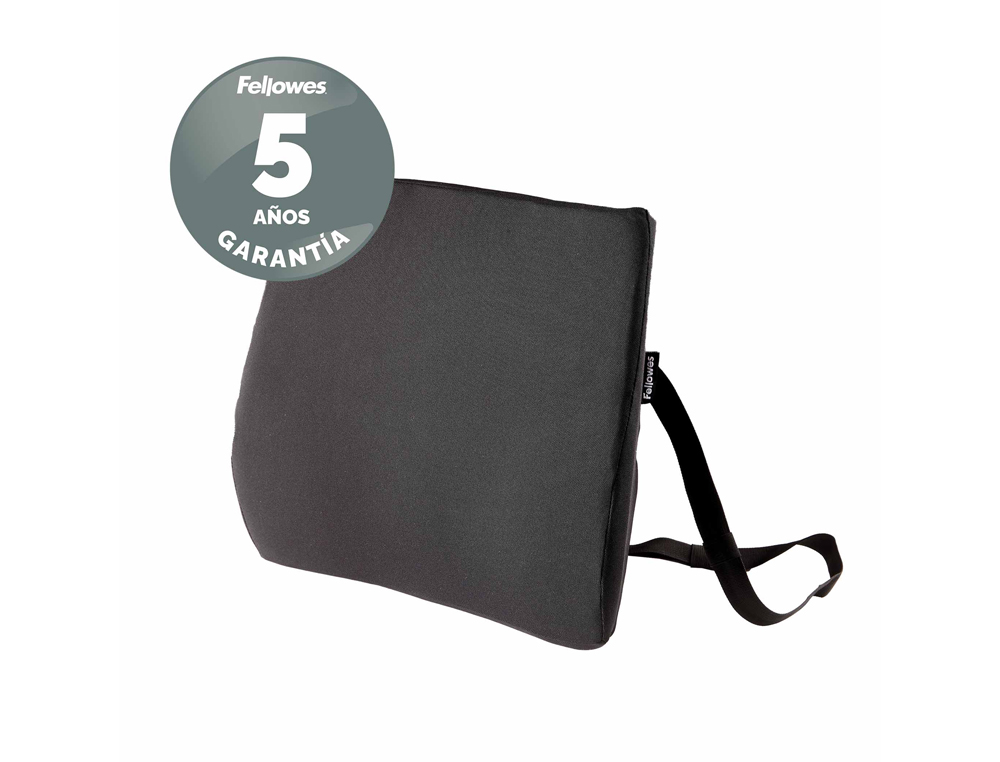 RESPALDO ERGONOMICO FELLOWES LUMBAR ACOLCHADO BREYTA COMFORT COLOR NEGRO 330X380X90 MM