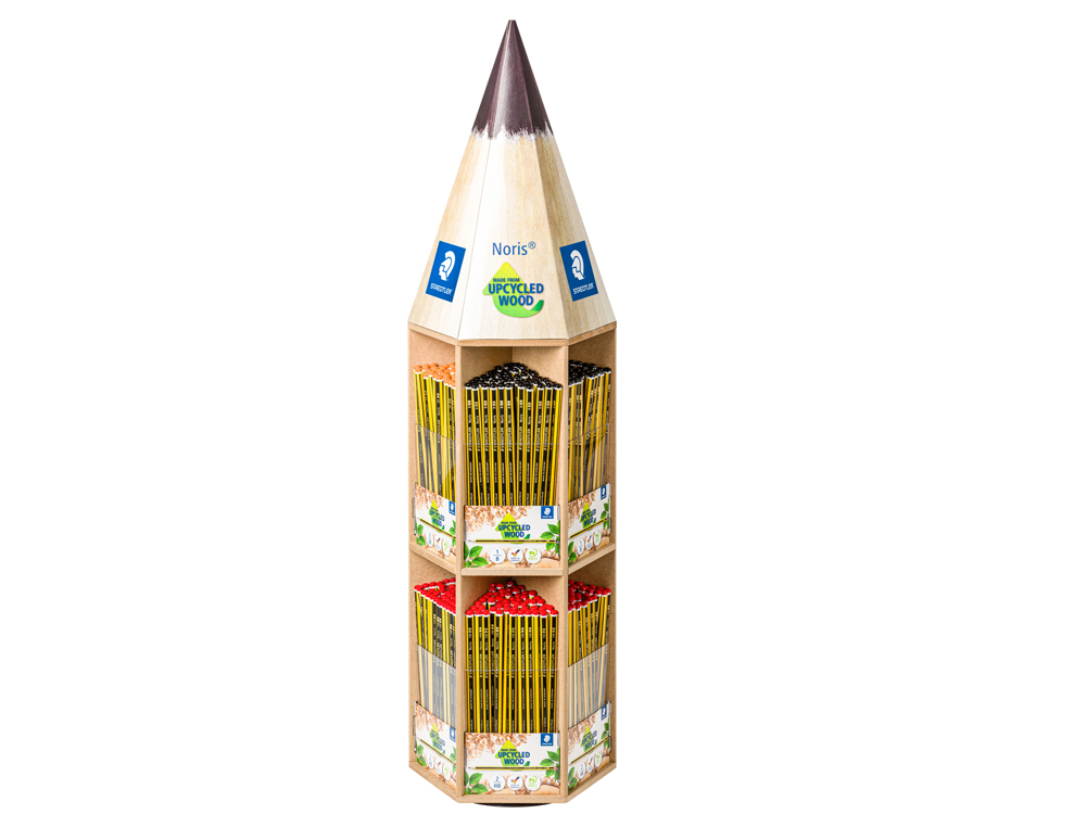 LAPICES DE GRAFITO STAEDTLER NORIS 120 EXPOSITOR GIRATORIO FORMA LAPIZ DE 48 DOCENAS GRADUACIONES SURTIDAS