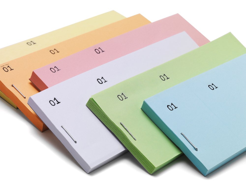 TALONARIO LIDERPAPEL MOSTRADOR 60X145 MM TL03 CELESTE CON MATRIZ