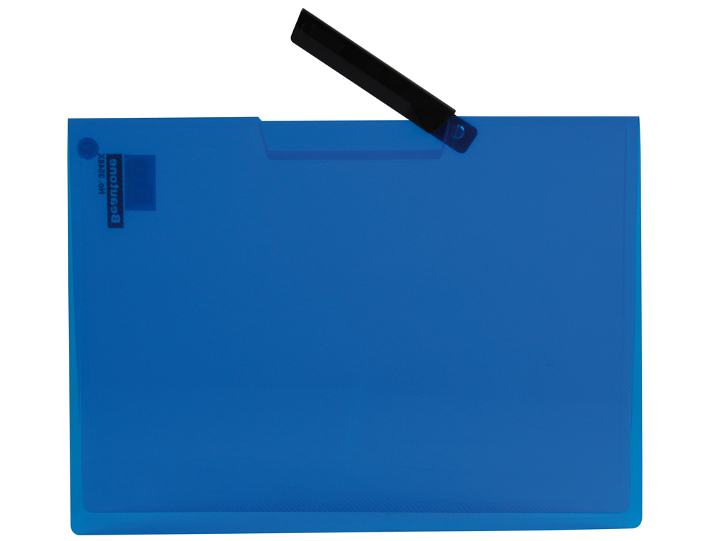 CARPETA LIDERPAPEL DOSSIER PINZA LATERAL 35482 POLIPROPILENO DIN A4 AZUL 30 HOJAS PINZA GIRATORIA