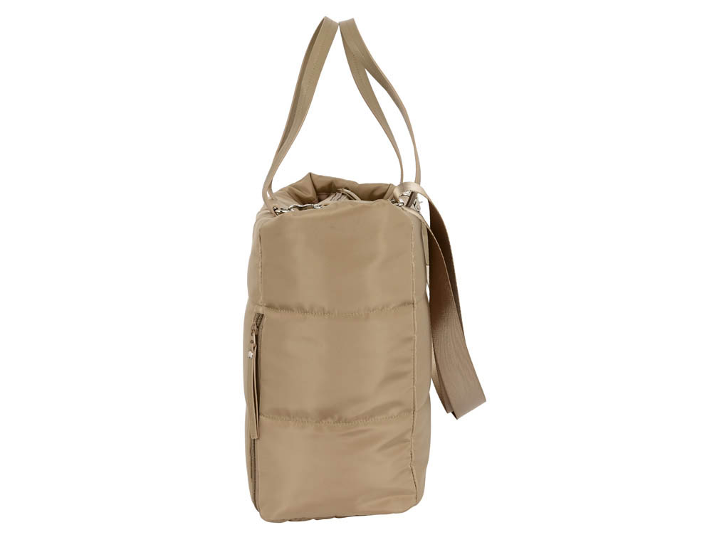 CARTERA ESCOLAR SAFTA MOOS CAPSULA CAMEL BOLSO CON BOLSILLO PARA PORTATIL 14,1