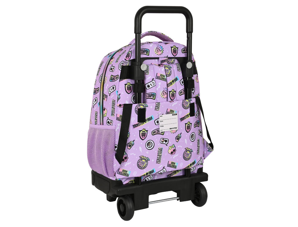 MOCHILA SAFTA CON RUEDAS COMPACT EXTRAIBLE MONSTER HIGH BEST BOOTS 450X330X220 MM