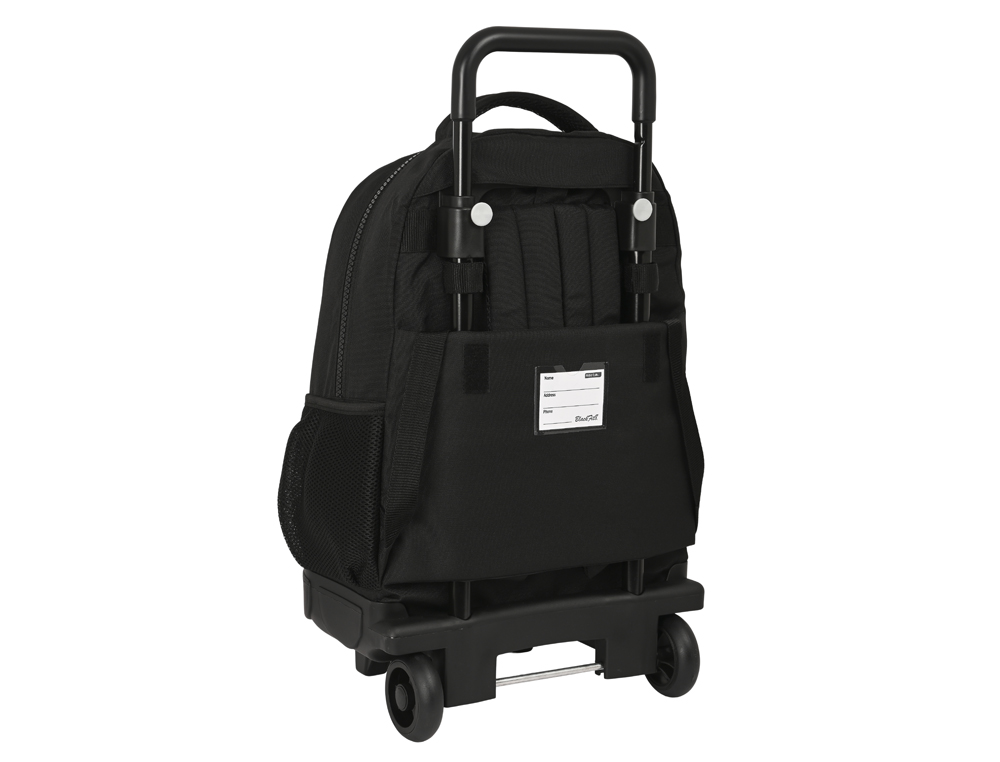 MOCHILA SAFTA GRANDE CON RUEDAS COMPACT EXTRAIBLE RECICLADA BLACKFIT8 ZONE 220X330X450 MM