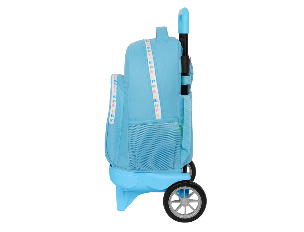 MOCHILA SAFTA GRANDE CON RUEDAS COMPACT EVOLUTION EXTRAIBLE BENETTON SPRING 220X330X450 MM