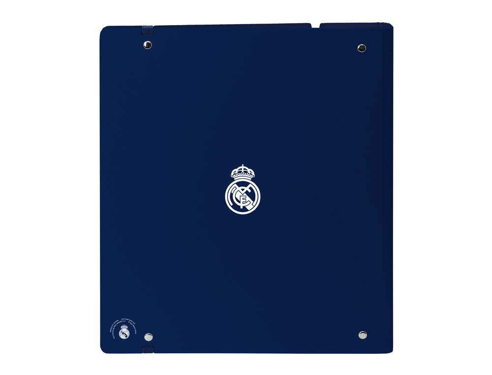 CARPETA SAFTA 4 ANILLAS DE 35 MM CON RECAMBIO DIN A4 100 HOJAS POLIPROPILENO REAL MADRID 1 EQUIPACION 24/25