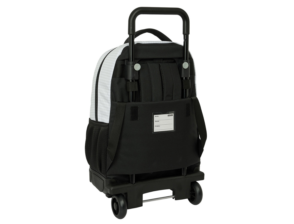 MOCHILA SAFTA GRANDE CON RUEDAS COMPACT EXTRAIBLE REAL MADRID 1 EQUIPACION 24/25 450X330X220 MM