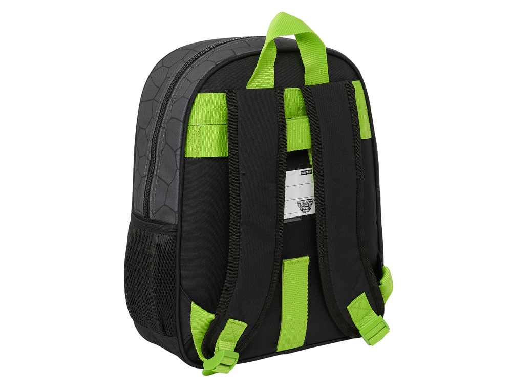 MOCHILA SAFTA INFANTIL ADAPTABLE A CARRO TORTUGAS NINJA 330X270X100 MM