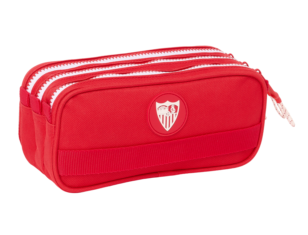 BOLSO ESCOLAR PORTATODO SAFTA TRIPLE BIG SEVILLA F.C. CORPORATIVA 100X215X80 MM