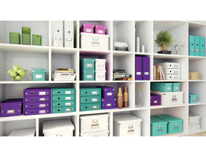 CAJA ALMACENAMIENTO LEITZ CLICK&STORE WOW CARTON RECICLADO COLOR NEGRO 281X200X369 MM