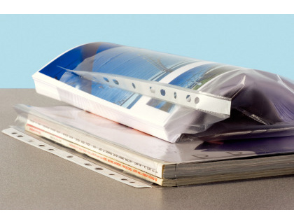 FUNDA MULTITALADRO LEITZ CON FUELLE DIN A4 CON REFUERZO 170 MC CRISTAL PACK DE 10 UNIDADES