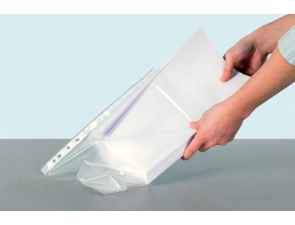 FUNDA MULTITALADRO LEITZ CON FUELLE DIN A4 CON REFUERZO 170 MC CRISTAL PACK DE 10 UNIDADES