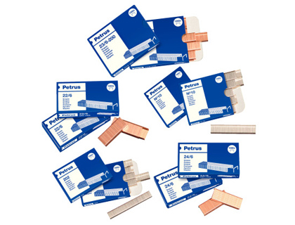 GRAPAS PETRUS N 26/6 COBREADA CAJA DE 1000 UNIDADES