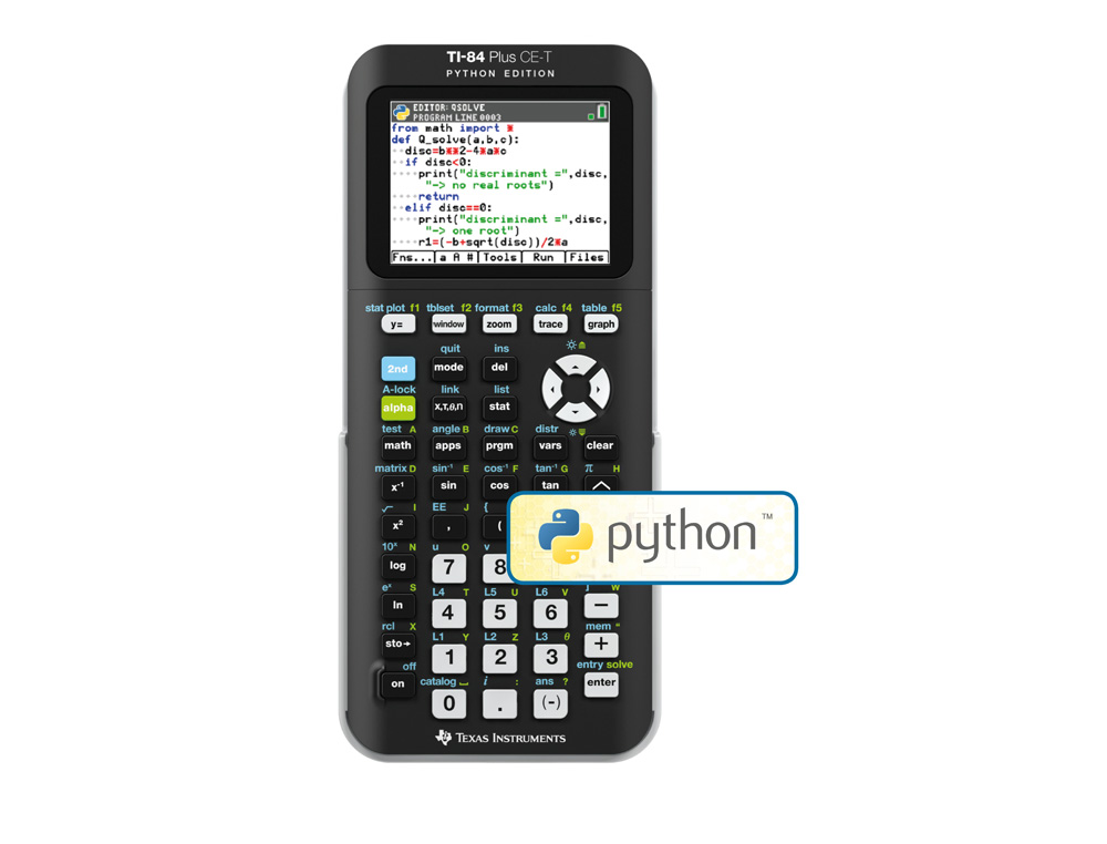 CALCULADORA TEXAS INSTRUMENTS TI-84 PLUS CE-T PYTHON GRAFICA 10 LINEAS 3MB ROM 154KB RAM