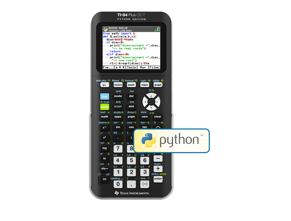 CALCULADORA TEXAS INSTRUMENTS TI-84 PLUS CE-T PYTHON GRAFICA 10 LINEAS 3MB ROM 154KB RAM