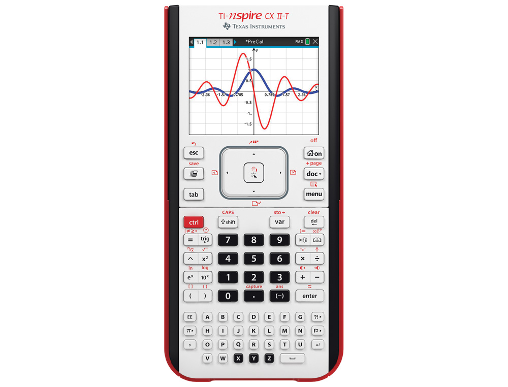 CALCULADORA TEXAS INSTRUMENTS TI-NSPIRE CX II-T GRAFICA 10 LINEAS 90MB ROM 64KB RAM