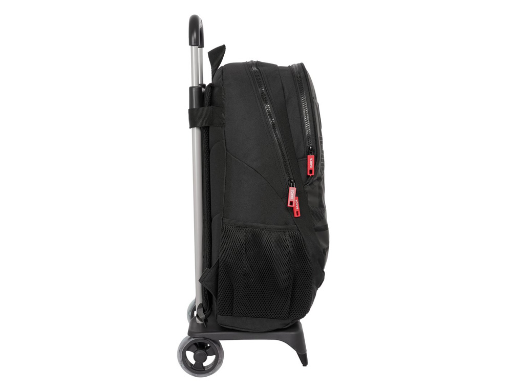 MOCHILA SAFTA MOD. 665 CON CARRO 905 F.C. BARCELONA BLACK 160X320X440 MM
