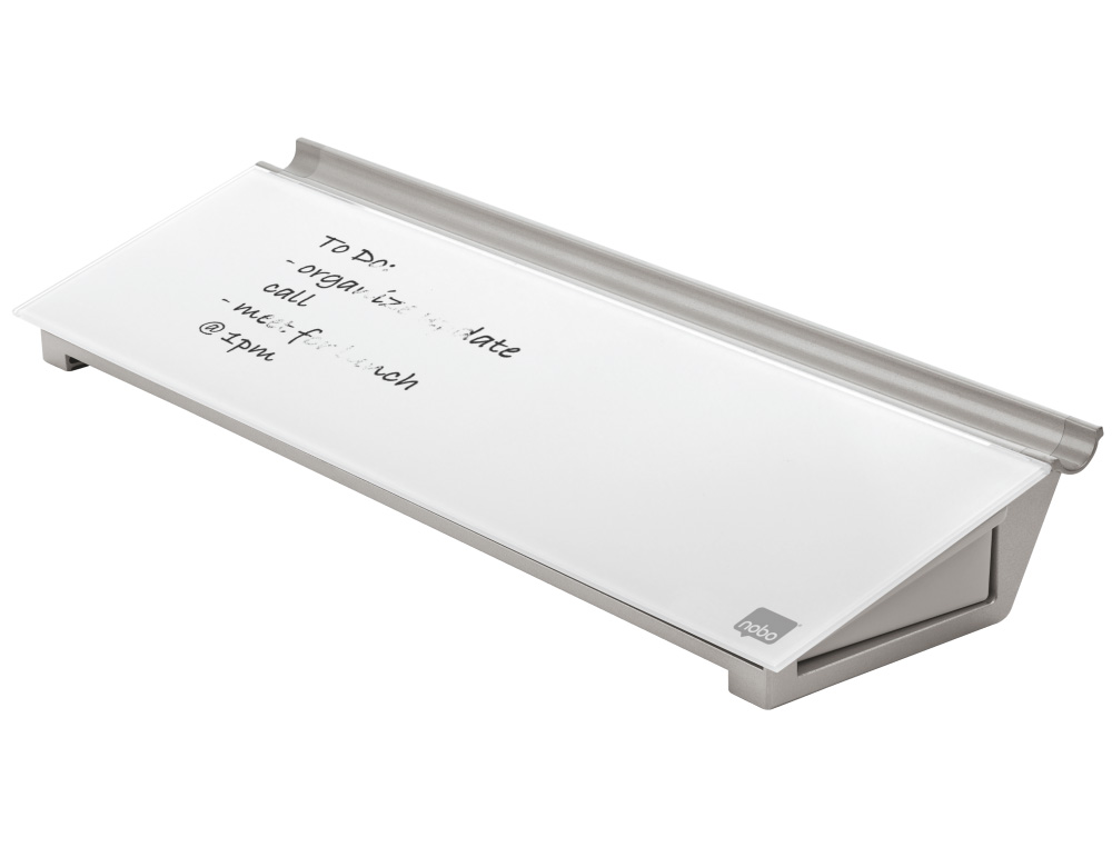 BLOC DE NOTAS SOBREMESA DE CRISTAL NOBO DIAMOND BLANCO 6X46X15 CM