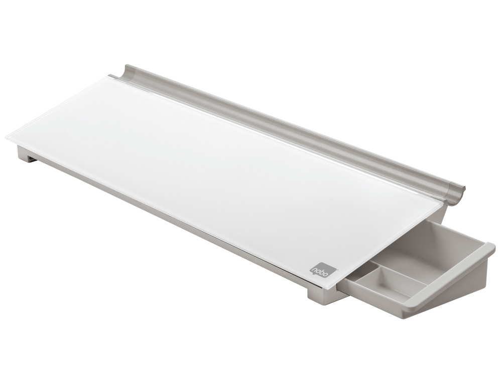 BLOC DE NOTAS SOBREMESA DE CRISTAL NOBO DIAMOND BLANCO 6X46X15 CM