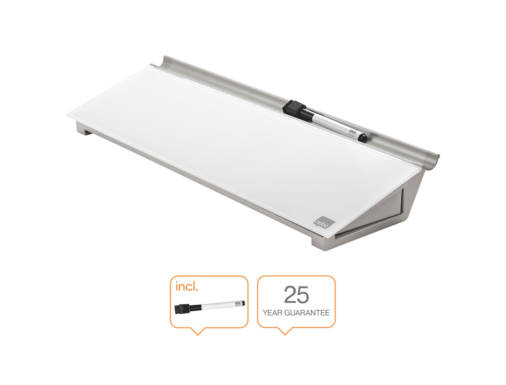 BLOC DE NOTAS SOBREMESA DE CRISTAL NOBO DIAMOND BLANCO 6X46X15 CM